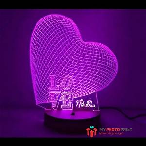 Love Acrylic 3D illusion LED Lamp with Color Changing Led and Remote SG