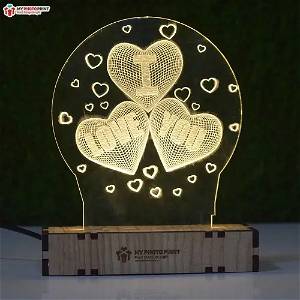 Personalized Acrylic 3D illusion LED Lamp with Color Changing Led and Remote SG