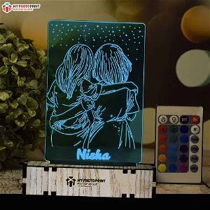 PERSONALIZED FRIENDS ACRYLIC 3D ILLUSION LED LAMP WITH COLOR CHANGING LED AND REMOTE SG