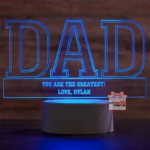 Personalized DAD Acrylic 3D illusion LED Lamp with Color Changing Led and Remote SG