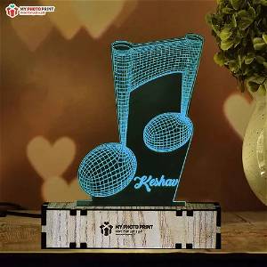 Personalized Musical Acrylic 3D illusion LED Lamp with Color Changing Led and Remote SG
