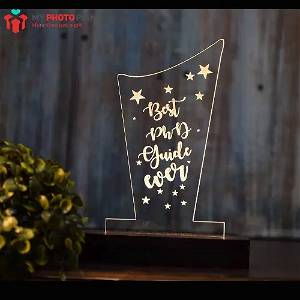 Personalized Best Relationship Trophy Acrylic 3D illusion LED Lamp with Color Changing Led and Remote SG