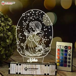 Personalized Angel Acrylic  3D illusion LED Lamp with Color Changing Led and Remote SG