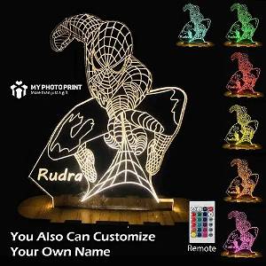 Personalized Spider-Man  Acrylic 3D illusion LED Lamp with Color Changing Led and Remote SG