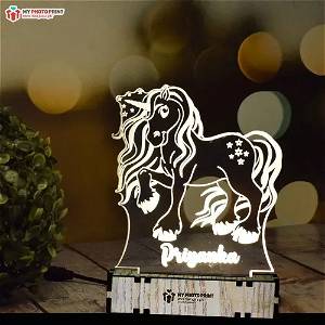 Personalized Unicorn Acrylic 3D illusion LED Lamp with Color Changing Led and Remote SG