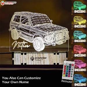 Personalized 3D Jeep Car Acrylic 3D illusion LED Lamp with Color Changing Led and Remote SG