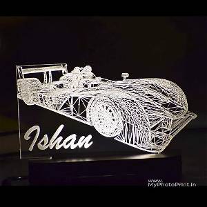 Personalized Racing Car Acrylic 3D illusion LED Lamp with Color Changing Led and Remote SG