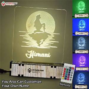 Personalized Mermaid Acrylic 3D illusion LED Lamp with Color Changing Led and Remote SG