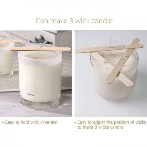 Wooden Candle Wick Holders,Candle Wicks Centering Device,Candle Wick Bars, Wick Holders for Candle Making