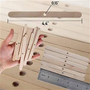 Wooden Candle 20 Pcs Wick Holders, Candle Wicks Centering Device, Candle Wick Bars, Wick Holders for Candle Making, Wick Clips for Candles, Candle Centering Tool