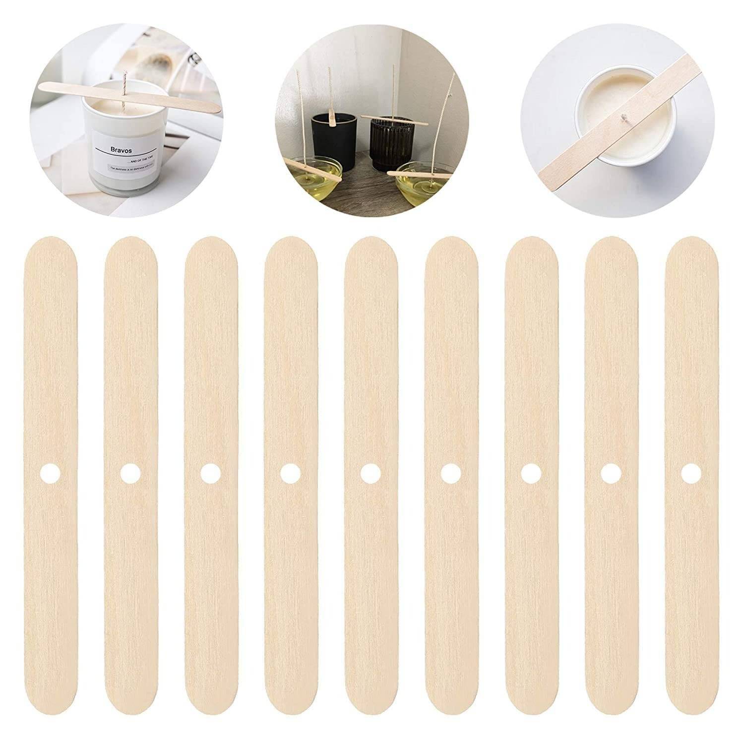 10Pcs 7 Holes Wooden Candle Wick Holders Candle Wick Centering Device Tools  Wick Clips DIY Candle