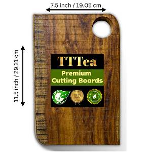 TTTea Premium Natural Wood Chopping Cutting Board/Natural Raw Linseed Oil Coating for Kitchen Vegetables, Fruits & Cheese, BPA Free, Eco-Friendly, Anti-Microbial (11.5 INCHx 7.5 INCH)