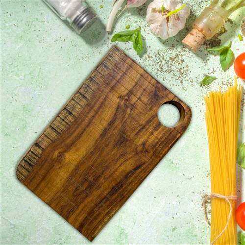 TTTea Premium Natural Wood Chopping Cutting Board/Natural Raw Linseed Oil Coating for Kitchen Vegetables, Fruits & Cheese, BPA Free, Eco-Friendly, Anti-Microbial (11.5 INCHx 7.5 INCH)
