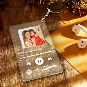 Personalized Spotify Song Scanning Photo Keychain #2317