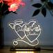 Personalized Angel Devil 3D illusion LED Lamp with Color Changing Led and Remote #1959