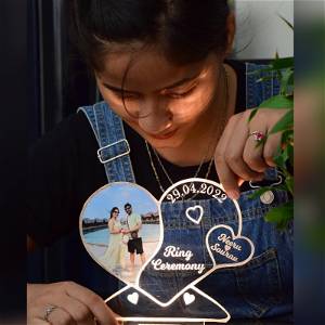 Personalized Special Heart Photo LED Acrylic Lamp With Color Changing Led And Remote#2344