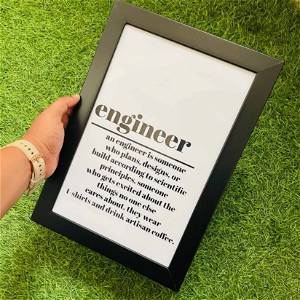 Customized Engineer Frame With Your Message #2362