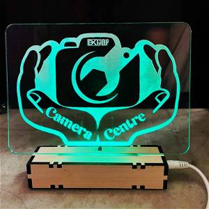 Photographer's Custom Name Camera Acrylic 3d Illusion Led Lamp #2363
