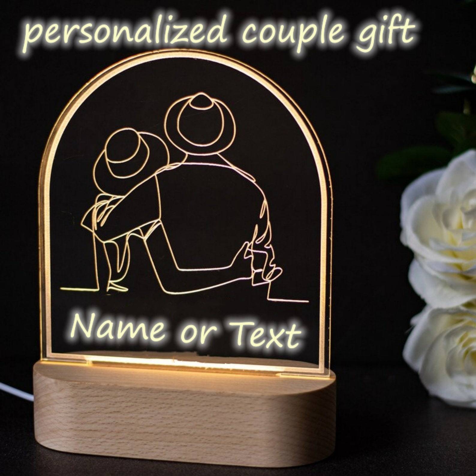 Magic Lunar Gift for Her as Personalized 3D Illusion Lamp . Custom Acrylic Lamp  Gift. 3D Night Light Gift for Wife. Custom Led Lamp Gift for Girlfriend -  Amazon.com
