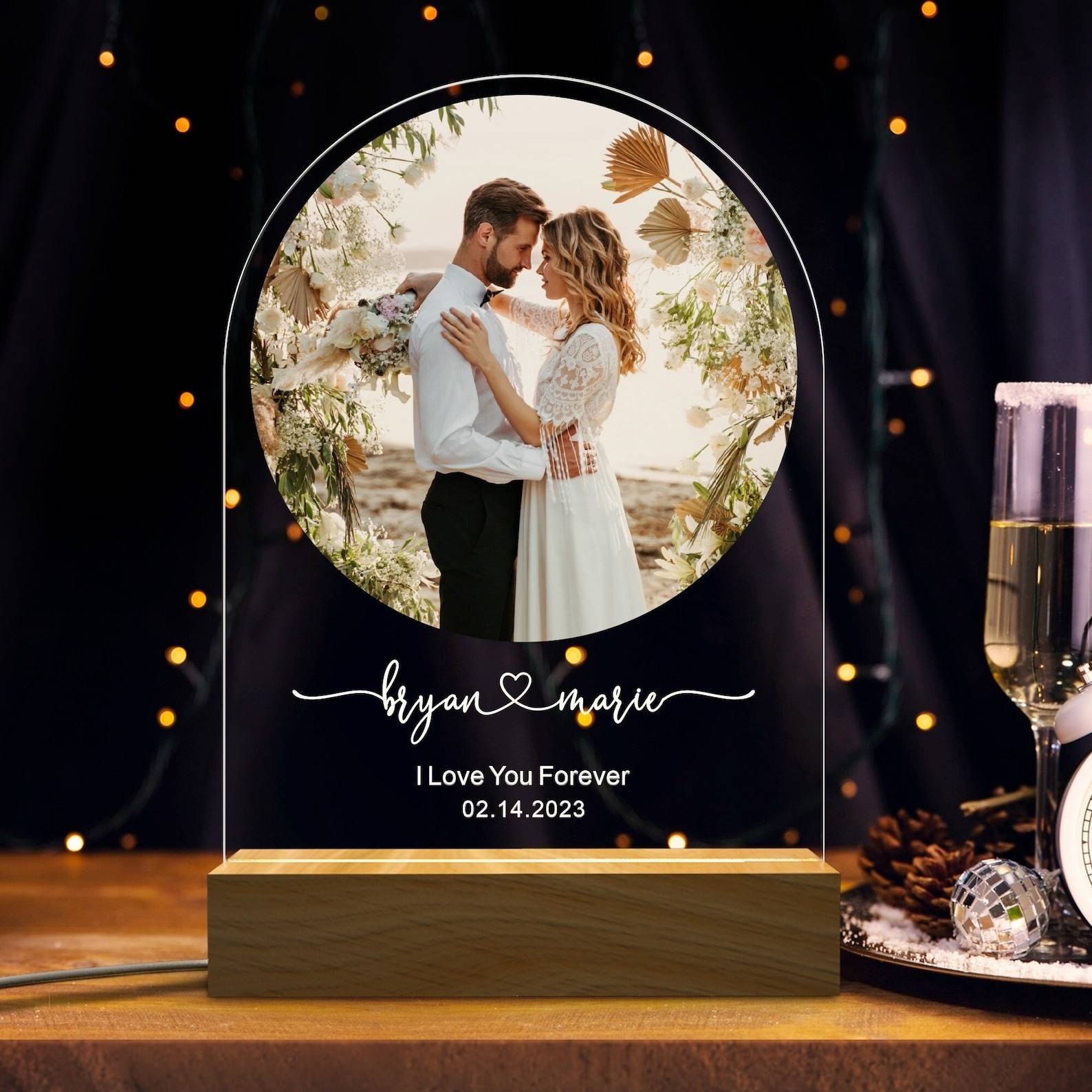 GIFT JAIPUR Best Couple Photo LED Table Lamp Frame Wedding Anniversary Gift  Table Lamp - Price History