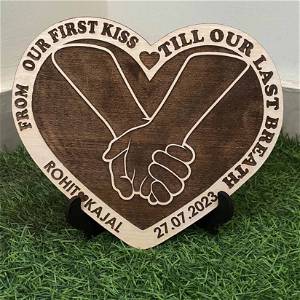 Personalized Love Hands Wooden Table Top #2402