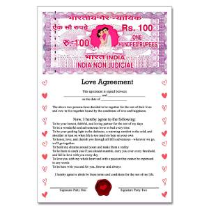 Love Contract Agreement - Certificate Gift for Valentines Day, Anniversary, Wedding - For Husband, Wife, Boyfriend, Girlfriend