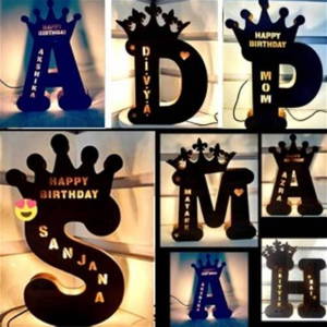 S Name Gift | S Alphabet Wall Name Light Lamp | Birthday Gift, Wedding Gift, Anniversary Gift, Gift For Wife, Gift For Girlfriend, Gift For Husband, Valentine's Day Gift
