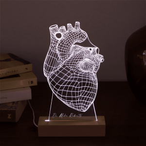 Personalized Lamp for School Cardiologist. Cardiologist Gift, Led Lights Gift For Him/Her. Medical Student Graduation Gift
