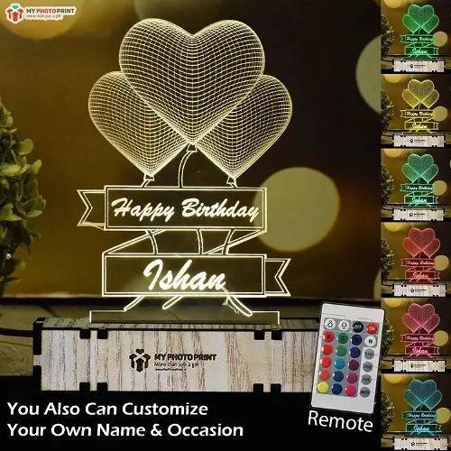 Buy Gifts n Gallery Customized Name LED Touch Customized lamp Control  Birthday, Wedding Decoration Table Night Lamp (Multicolour) Pack of 1  (Design - 2) (Design-1) Online at Low Prices in India - Amazon.in