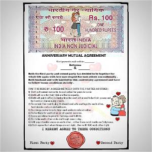 Anniversary Mutual Agreement - Certificate Gift For Anniversary - For Husband, Wife