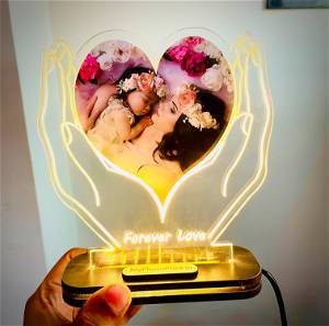 LoveGlow HandHeart Acrylic Led Photo Lamp #2453