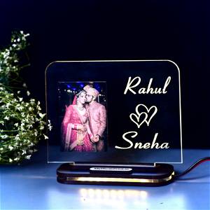 Personalized Photo Acrylic Led Night Lamp with Color Changing Led and Remote #2464