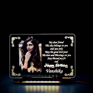 MyPhotoPrint Personalized Express Your Love With Message Photo Acrylic Led Night Lamp #2466