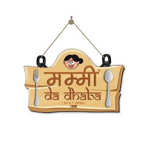 Mommy Da Dhaba Quotes Printed  Wooden Wall Hanging #2477