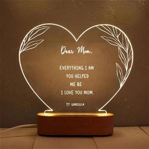 MyPhotoPrint Dear Mom Led Lamp - Heartwarming Mother's Day or Birthday Gift - Lamp for Mom | mother's Day| Mom's Birthday | mother (Warm White/Multicolored ) #2483