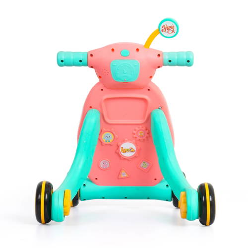 Luusa Baby Push Walkers and Standing Activity Center, Sit to Stand Walker for Baby Boy Girl, 2 in 1 Push Toys for Babies Learning to Walk, Music Walking Toys for Babies Infants 6-12 Months(PINK)