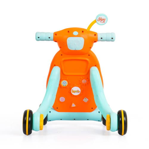 Luusa Baby Push Walkers and Standing Activity Center, Sit to Stand Walker for Baby Boy Girl, 2 in 1 Push Toys for Babies Learning to Walk, Music Walking Toys for Babies Infants 6-12 Months(Orange)