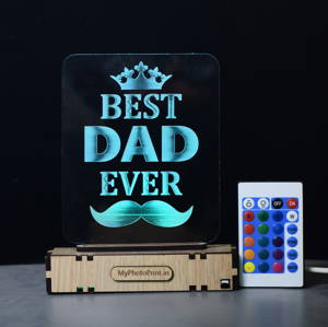 Best dad  acrylic Lamp Customized Photo Gift For father #2489