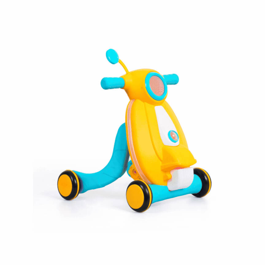 Luusa Baby Push Walkers and Standing Activity Center, Sit to Stand Walker for Baby Boy Girl, 2 in 1 Push Toys for Babies Learning to Walk, Music Walking Toys for Babies Infants 6-12 Months(Yellow)