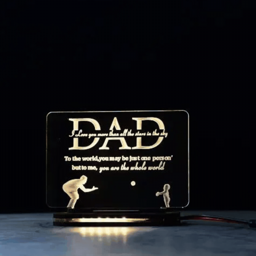 Daddy Love acrylic Lamp Customized Photo Gift For father #2487