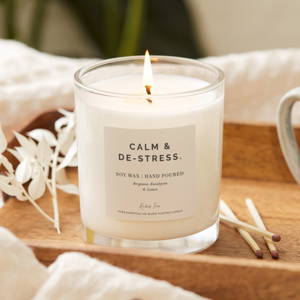 Calm De-stress Relax Unwind Stress Busting Aromatherapy Candles Pack of 2