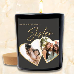 Happy Birthday Sister Customized & Personalised Photo Candles | Personalized Candles With Photo | Brand Name Candle