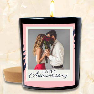 Happy Anniversary | Customized & Personalised Photo Candles | Personalized Candles With Photo | Brand Name Candle #2532