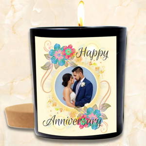 Happy Anniversary | Customized & Personalised Photo Candles | Personalized Candles With Photo | Brand Name Candle #2533