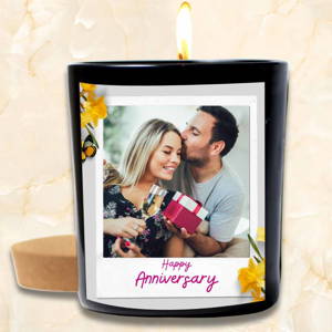 Happy Anniversary | Customized & Personalised Photo Candles | Personalized Candles With Photo | Brand Name Candle #2535