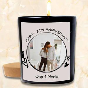 Happy Anniversary | Customized & Personalised Photo Candles | Personalized Candles With Photo | Brand Name Candle #2536