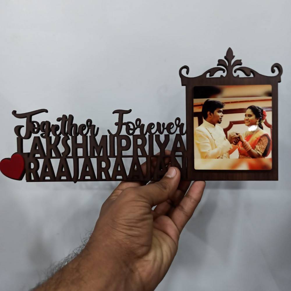 Customize Couple Name With Photo Standee