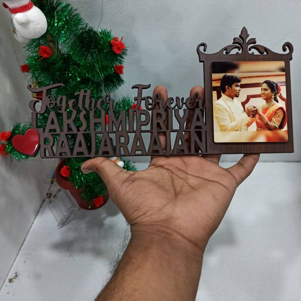 Customize Couple Name With Photo Standee