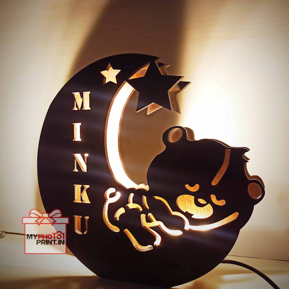Customized Panda Name Board With Lights Multicolor Led and Remote #928 