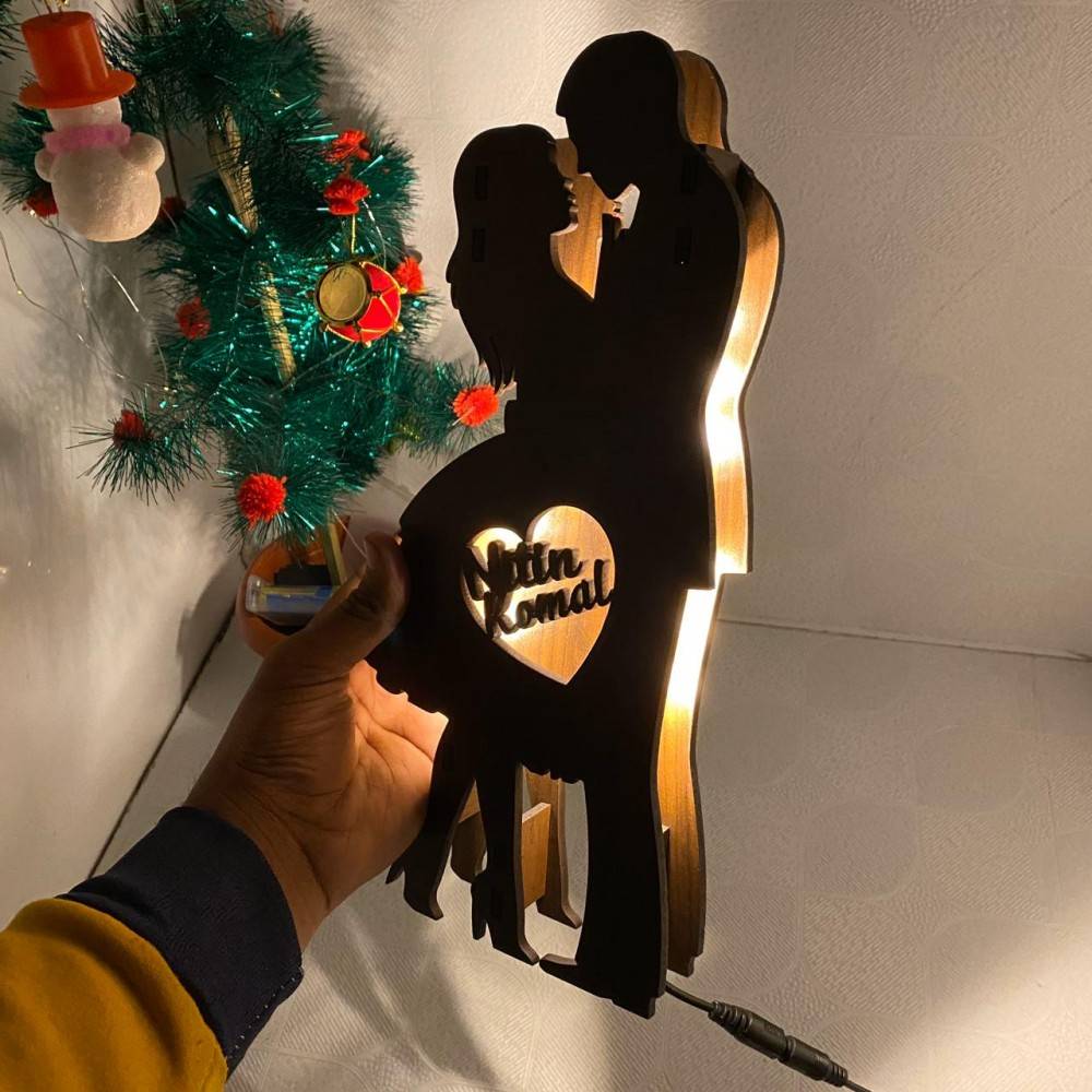 Customized Couple Name Board With Multicolor Led and Remote #933